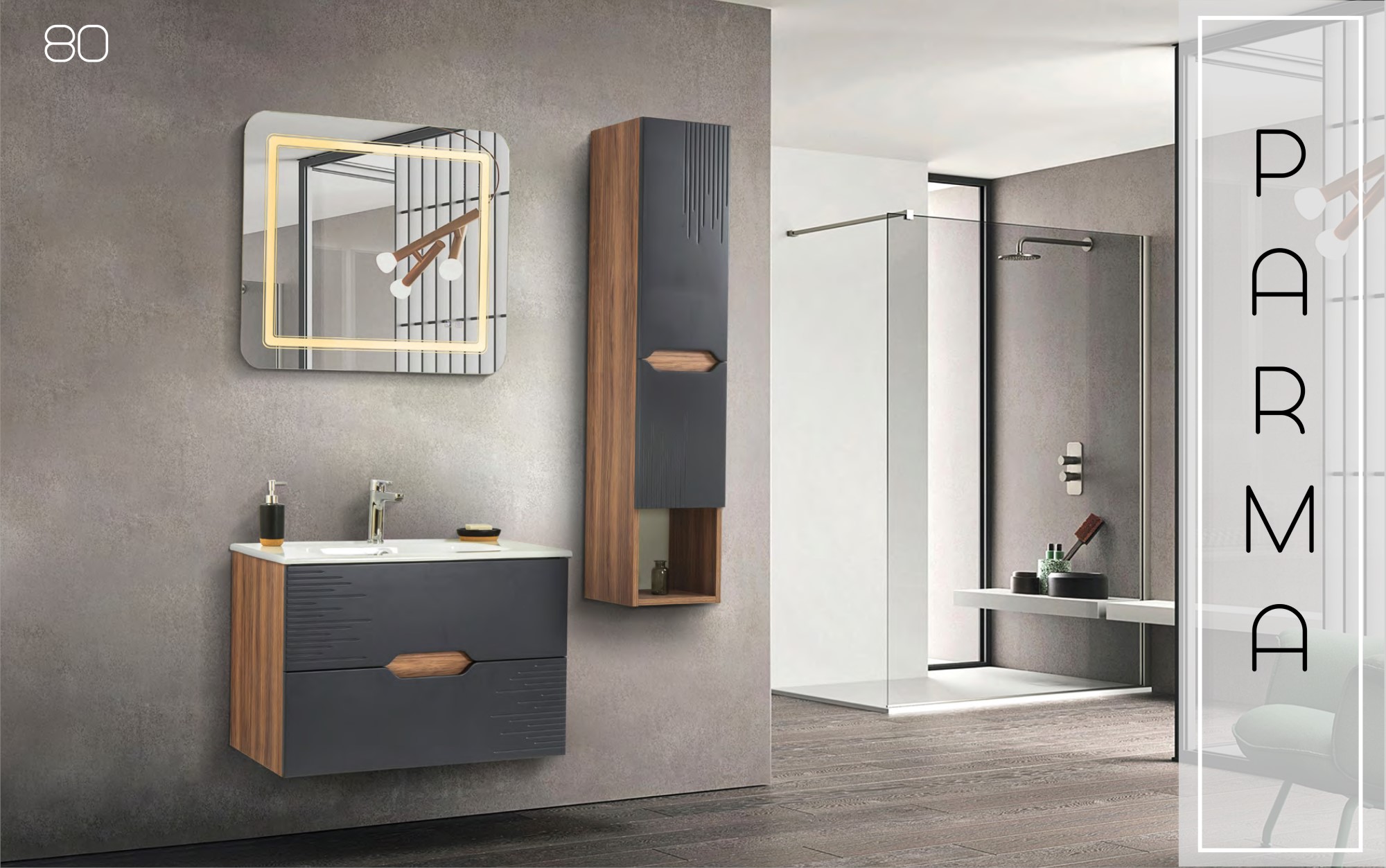 Parma 80 Banyo Dolabı